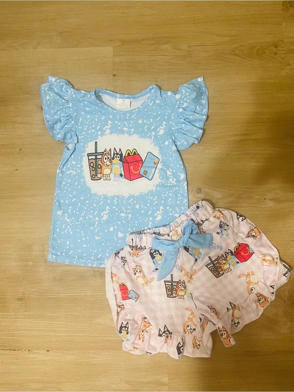 Bluey Girls Two-Piece Set - Light Blue & Pink